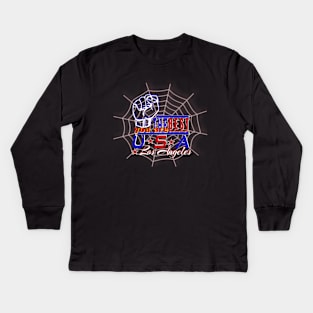 surfing festival in Los Angeles You Are The Best USA Spider web design Kids Long Sleeve T-Shirt